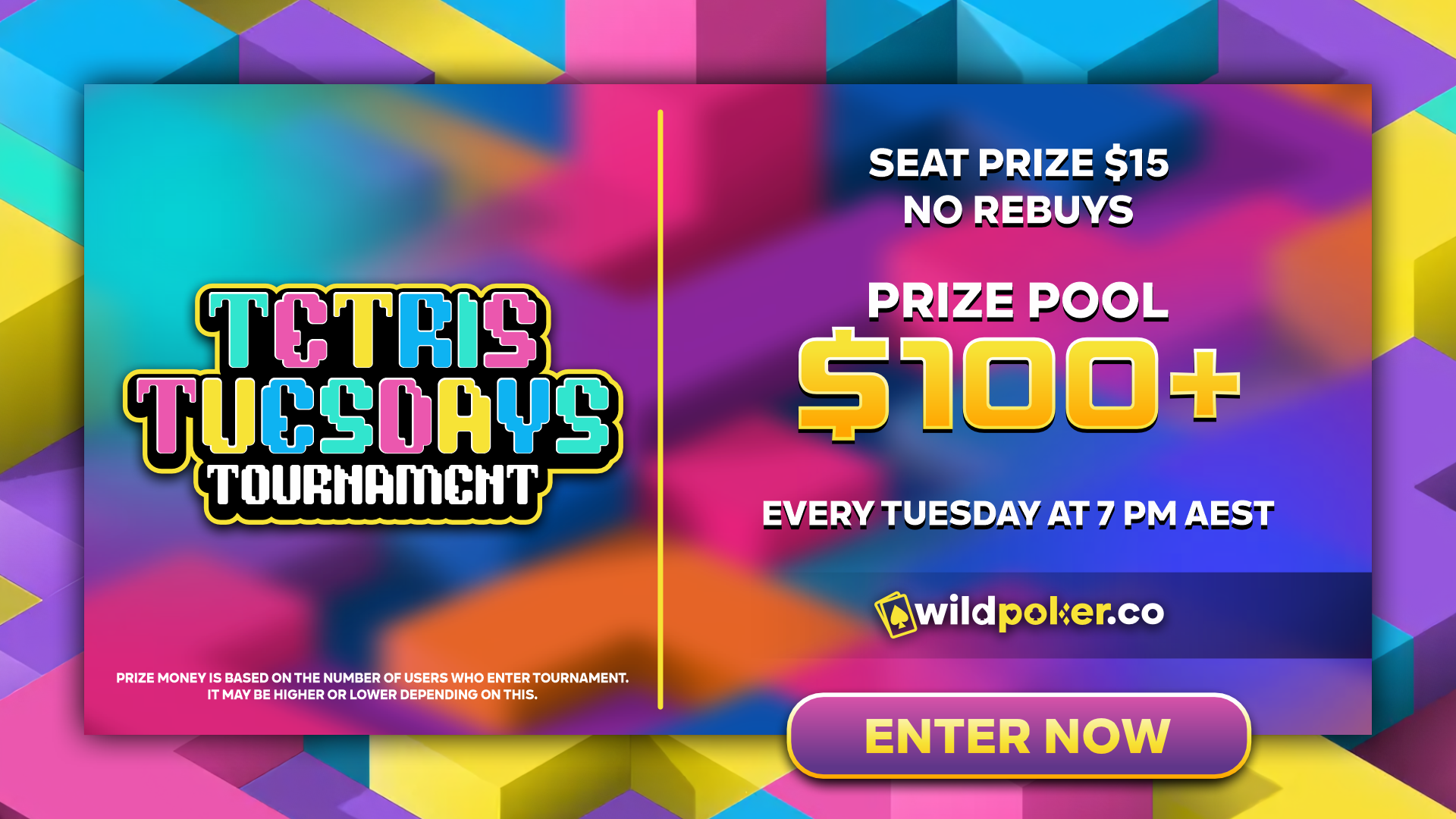 TETRIS Tuesday Weekly Tournament -  Min prize $100 7pm AEST #12